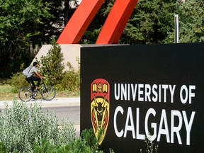University of Calgary main entrance on Monday, Aug. 9, 2021.