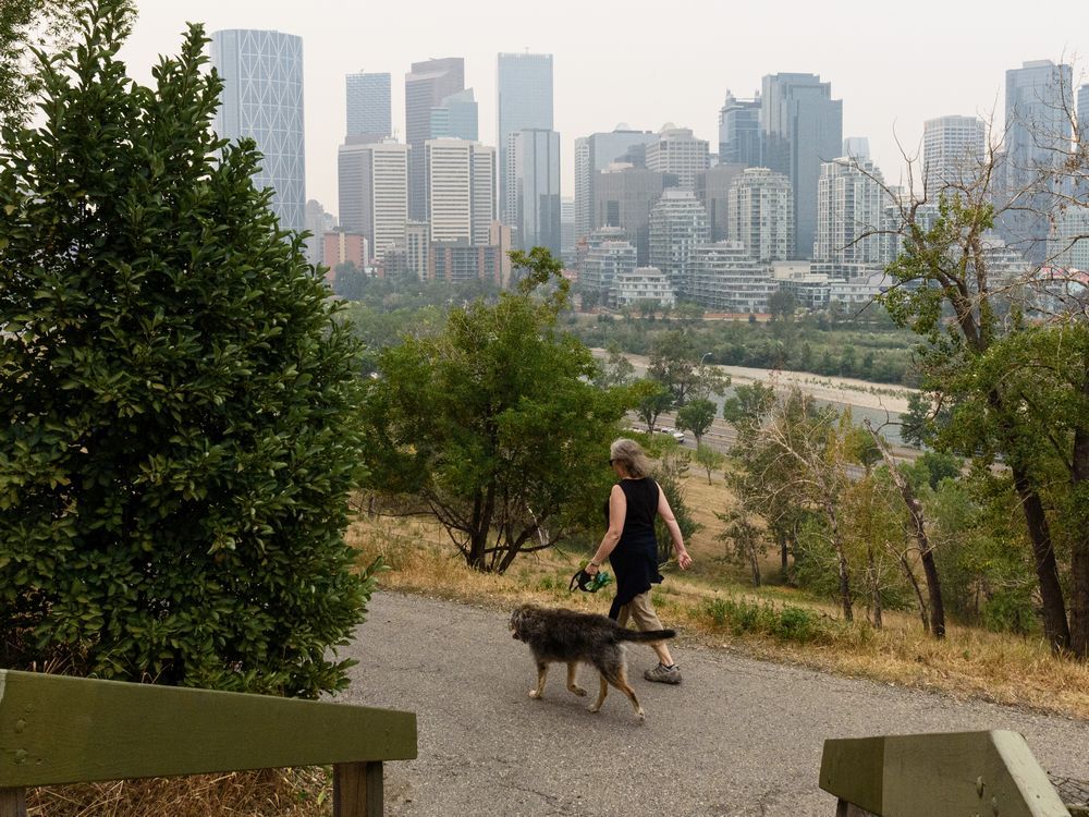 Wildfire-related special air quality statement is in effect in Calgary on Monday, August 16, 2021. Azin Ghaffari/Postmedia