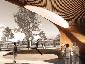 Conceptual renderings by DIALOG for the new National accessArts Centre.