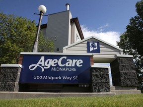The AgeCare Midnapore long-term care home in Calgary on Wednesday, Aug. 11, 2021.