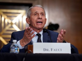 Top infectious disease expert Dr. Anthony Fauci responds to accusations by Sen. Rand Paul (R-KY) as he testifies before the Senate Health, Education, Labor, and Pensions Committee on Capitol hill in Washington, D.C., July 20, 2021.