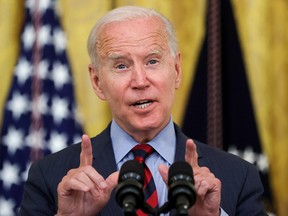 U.S. President Joe Biden delivers remarks at the White House in Washington on Aug. 3, 2021.