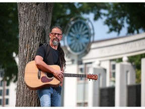 Metis musician Craig Ginn, an instructor in the Department of Classics and Religion at the University of Calgary has completed an album entitled Songs of Justice. He was photographed at the U of C campus on Tuesday, August 3, 2021.

Gavin Young/Postmedia