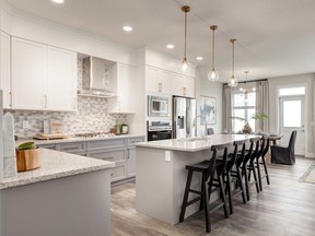 The kitchen in the Collingwood show home by Excel Homes.