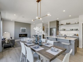 The dining area in the Highland show home by Trico Homes in Ambleton.