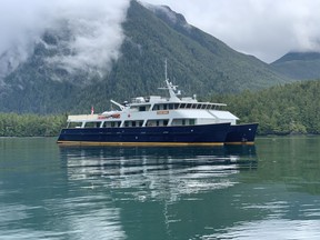 Maple Leaf Adventure's catamaran Cascadia took passengers up and over the top of Vancouver Island along the rugged west coast. Courtesy Jennifer Allford