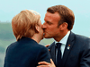 Before anyone knew what COVID-19 was, French President Emmanuel Macron in 2019 welcomed German Chancellor Angela Merkel with the common cheek kiss known as “la bise.”