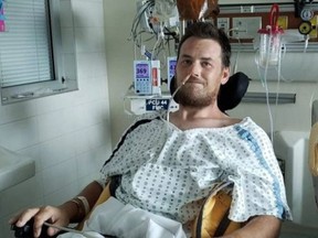 Nick Langridge was shot in the back after trying to take down a driver who had crashed into a transformer near his home last month. GoFundMe photo