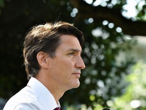Prime Minister Justin Trudeau during his election campaign tour, in Surrey, B.C., Aug. 25, 2021.