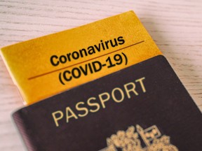 Two travellers flying to Toronto have to pay a hefty fine after they were discovered using fake vaccination cards.