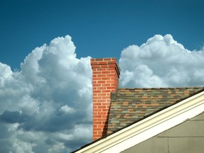 Check the condominium plan to see if chimneys are described as common property or belonging to the unit.