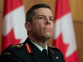 Major General Dany Fortin during a news conference in January, 2021 in Ottawa. THE CANADIAN PRESS/Adrian Wyld