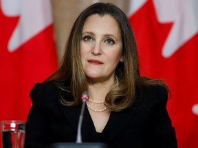 Chrystia Freeland will remain as Finance Minister in the new Liberal Cabinet. (REUTERS/Patrick Doyle)