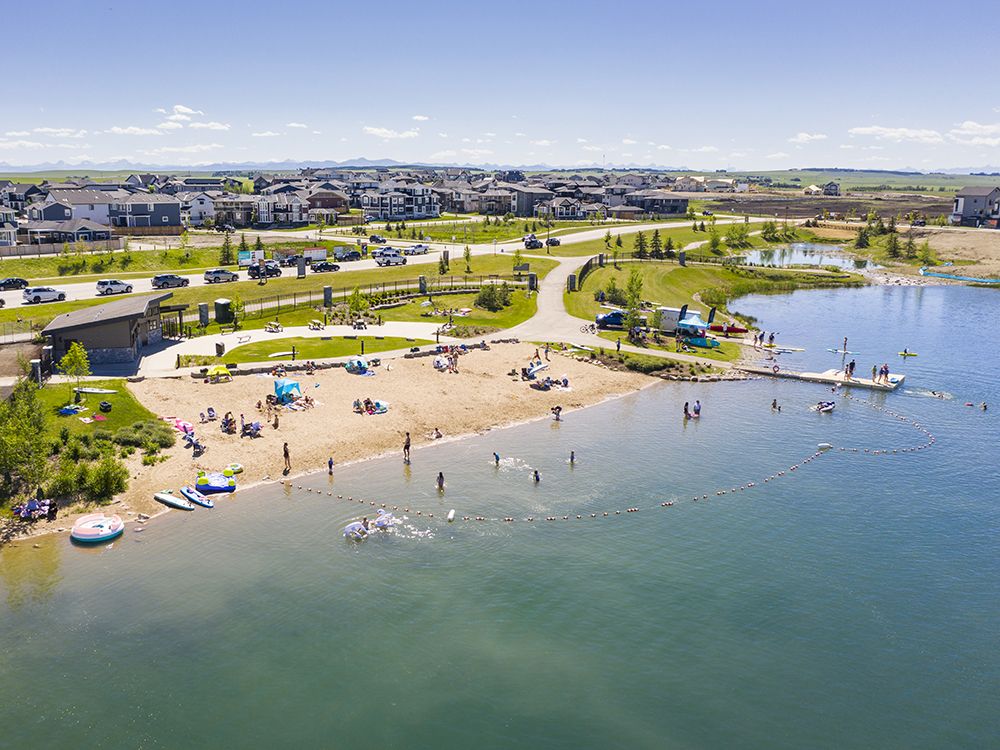 Completed amenities are ready for new home buyers in Harmony Calgary