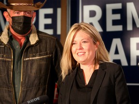 Calgary Nose Hill candidate, Michelle Rempel Garner, speaks to reporters following another conservative win in her NE Calgary riding. Monday, September 20, 2021.