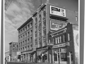 Signs and billboards have been part of Calgary's streetscapes for more than a century.  A variety of signage can be seen in this historical photo of the Samis Block, 8th Avenue near 3rd Street S.E. The Samis Block was built in 1909 and demolished in 1974 to make way for construction of the Municipal Building. 
 Photo courtesy Calgary Public Library