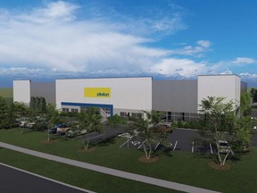 Rendering of a 46,500-square-foot new facility for Doka Canada. Supplied by ICM Asset Management.
