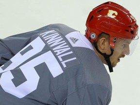 Calgary Flames #95 Johannes Kinnvall during the 2021prospects' NHL training camp in Calgary on Thursday, September 16, 2021. Al Charest / Postmedia