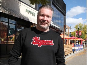 Matthew Laroque, general manager of The Porch, outside the restaurant, which is opening on 17th Ave. S.W. Brendan Miller/Postmedia