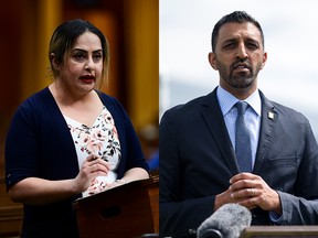 Conservative incumbent Jag Sahota (left) and Liberal candidate George Chahal (right) are vying for the seat in Calgary Skyview.