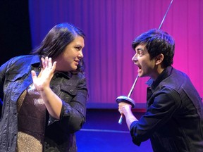 Ali DeRegt and Daniel Fong in Verb Theatre's A More Sparkling Version of Ourselves.