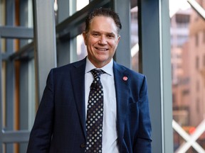 Brad Parry, interim president and CEO of Calgary Economic Development, poses for a photo at the Telus Convention Center in Calgary on Wednesday, October 27, 2021.