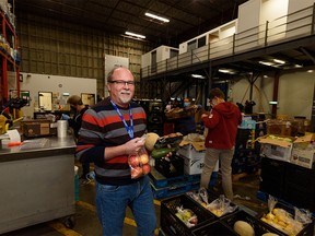 Calgary Food Bank CEO James McAra poses for a photo at Food Bank’s warehouse on Thursday, October 28, 2021.