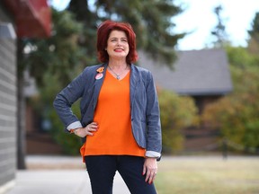 Calgary Mayoralty candidate Jan Damery poses in southeast Calgary on Thursday, September 30, 2021. Jim Wells/Postmedia