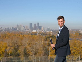 Mayoral candidate Jeromy Farkas poses at Valleyview Park in southeast Calgary on Thursday, October 7, 2021.