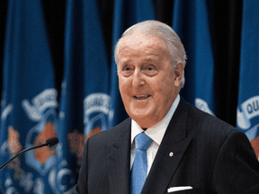 Former Prime Minister Brian Mulroney speaks at an event in 2019.