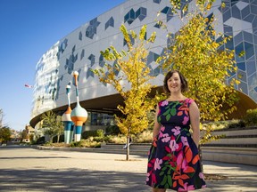 New Calgary Public Library CEO Sarah Meilleur was photographed outside the Central Library on Thursday, October 7, 2021. 

Gavin Young/Postmedia