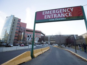 The exterior of the University of Alberta Hospital in Edmonton.