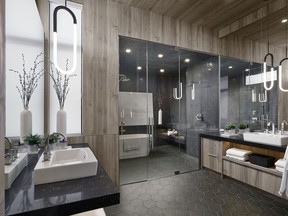 The master ensuite in the grand prize lottery home in Cranston by Calbridge Homes for the 2021 Calgary Hospital Home Lottery.
