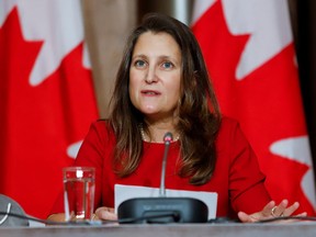 Finance Minister Chrystia Freeland.