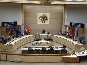 Calgary council meeting was photographed on Monday, Nov. 22, 2021.