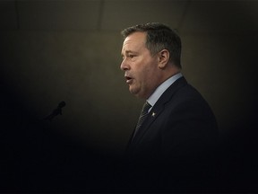 Premier Jason Kenney in Edmonton on Monday, Nov. 15, 2021.
