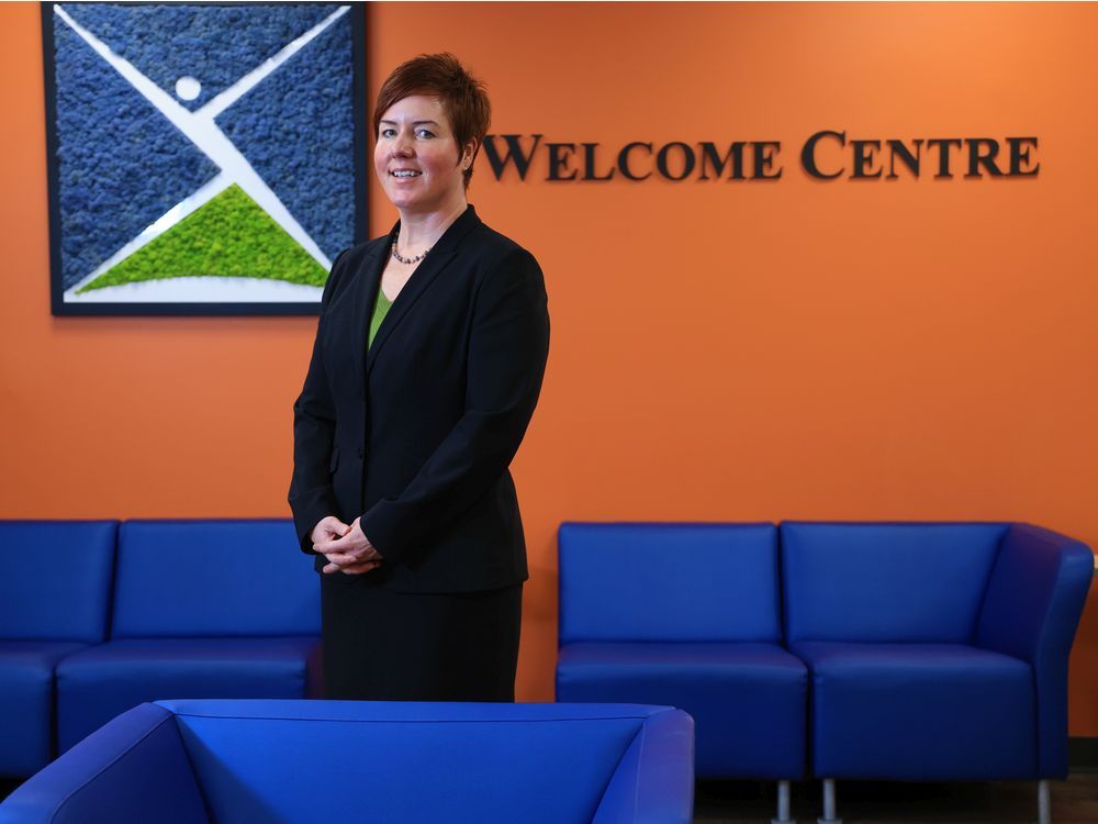  Sara Jordan, executive director of the Canadian Mental Health Association, in the association’s Calgary offices.