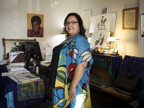 Theodora Warrior poses for a photo in Calgary, Alta., Friday, Nov. 19, 2021. Theodora Warrior is an Indigenous financial facilitator who grew up in poverty and is now helping to empower people in her community to manage their money.