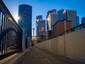 The Centre Street Bridge leads into downtown Calgary on Wednesday, November 24, 2021.