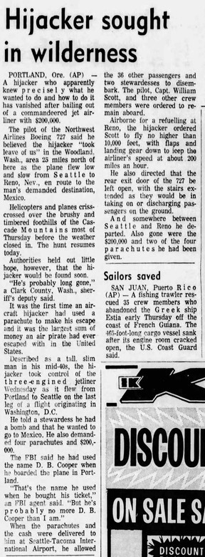 From the Calgary Herald; Nov. 26, 1971.
