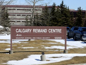 A view of the Calgary Remand Centre on March 26, 2020.