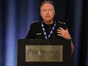 File Photo: Keith Blake, Chief of Twina Nation Police Service, speaks at the opening ceremony of the 30th Annual Canadian Police Governance Conference at the Westin Hotel in Calgary, Thursday, August 8, 2019.