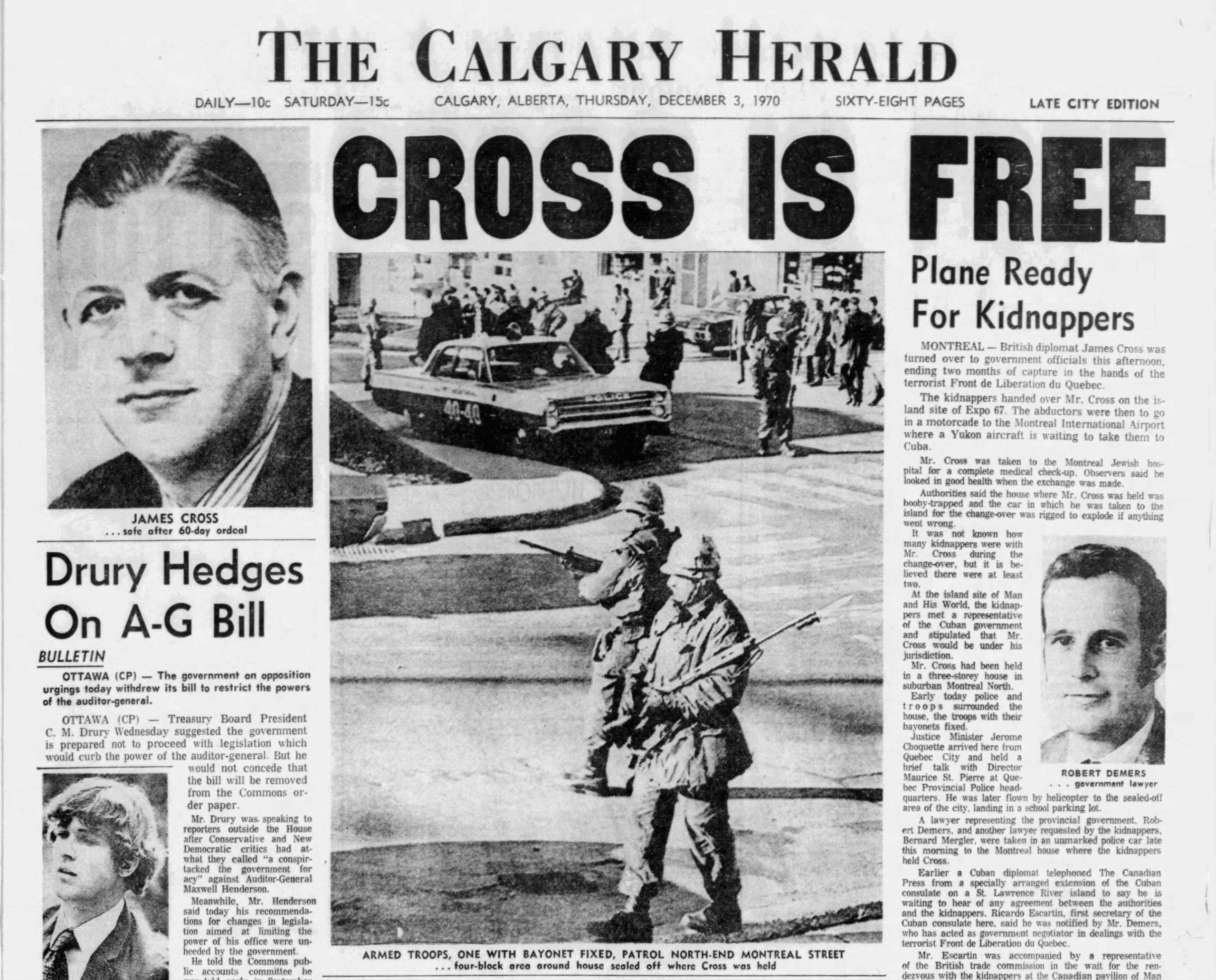 Today In History: Canada's Dark 'october Crisis' Ends 41 Years Ago 