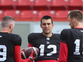 The Stamps are likely to use more than one quarterback in Saturday's regular-season finale. But which of Bo Levi Mitchell, Jake Maier and Michael O'Connor will see the bulk of the action?