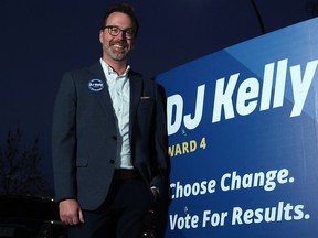 Ward 4 candidate DJ Kelly was photographed on municipal election day, Monday, Oct. 18, 2021.