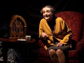 Elinor Holt in Vertigo Theatre's Murder in the Studio.  Courtesy, Jaime Vedres

low res