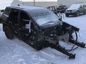 A chop shop near Chestermere was recently dismantled which led to the location of between $550,000 to $600,000 in stolen vehicles. Photo submitted.