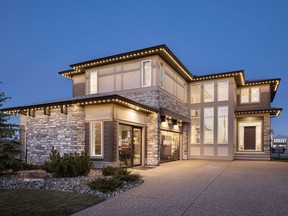 The exterior of the Cambridge show home by Morrison Homes in Legacy.