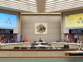 FILE PHOTO: The last meeting of the Calgary City Council before the Christmas holidays on Monday, December 20, 2021.