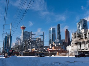 Enmax No. 5 substation in downtown Calgary was photographed while Alberta is under an extreme cold warning on Monday, December 27, 2021.